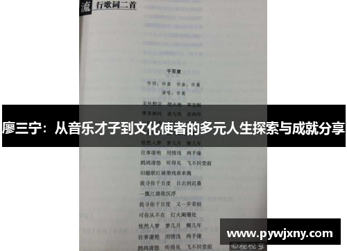 廖三宁：从音乐才子到文化使者的多元人生探索与成就分享